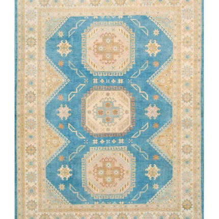 Kazak 9' 0" X 12' 0" Hand Knotted Wool Rug 9' 0" X 12' 0" (274 X 366) / Blue / Wool