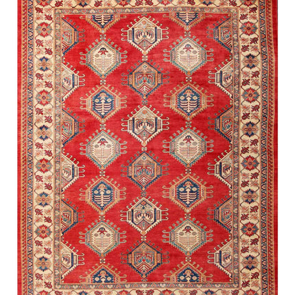 Kazak 10' 5" X 13' 9" Hand Knotted Wool Rug 10' 5" X 13' 9" (318 X 419) / Red / Wool