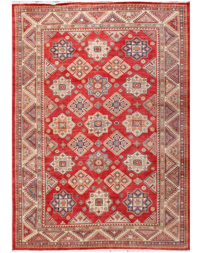Kazak 10' 2" X 14' 0" Hand Knotted Wool Rug 10' 2" X 14' 0" (310 X 427) / Red / Wool