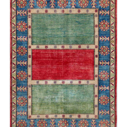 Kazak 5' 8" X 7' 5" Hand Knotted Wool Rug 5' 8" X 7' 5" (173 X 226) / Red / Wool
