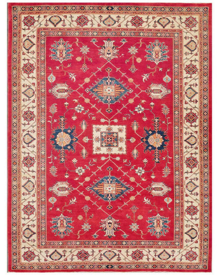Kazak 9' 2" X 12' 0" Hand Knotted Wool Rug 9' 2" X 12' 0" (280 X 366) / Red / Wool