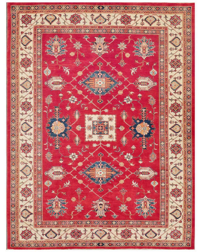 Kazak 9' 2" X 12' 0" Hand Knotted Wool Rug 9' 2" X 12' 0" (280 X 366) / Red / Wool