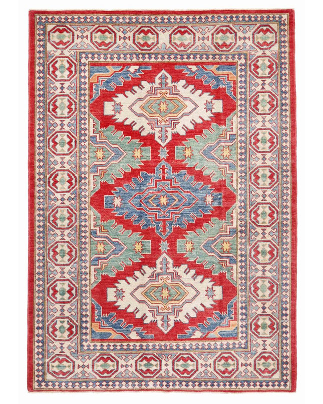 Kazak 5' 11" X 8' 3" Hand Knotted Wool Rug 5' 11" X 8' 3" (180 X 251) / Red / Wool