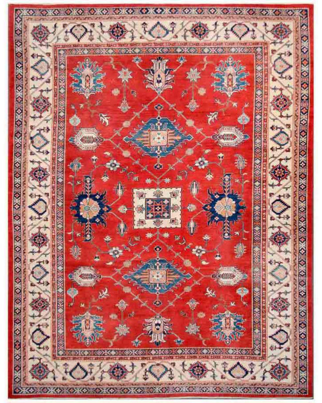Kazak 9' 5" X 12' 1" Hand Knotted Wool Rug 9' 5" X 12' 1" (287 X 368) / Red / Wool