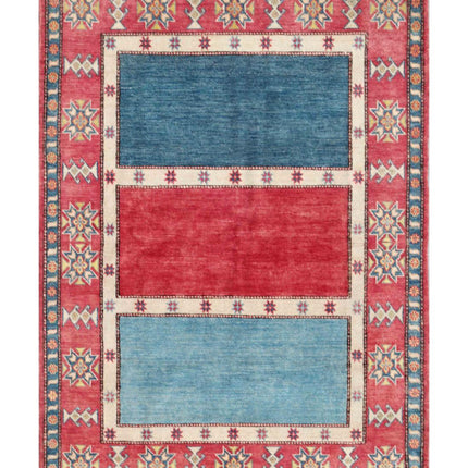 Kazak 5' 7" X 7' 10" Hand Knotted Wool Rug 5' 7" X 7' 10" (170 X 239) / Red / Wool