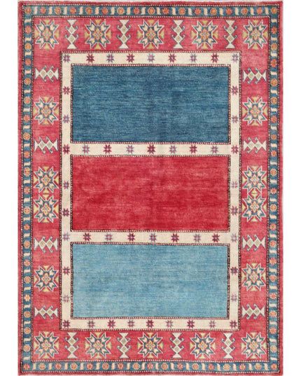 Kazak 5' 7" X 7' 10" Hand Knotted Wool Rug 5' 7" X 7' 10" (170 X 239) / Red / Wool
