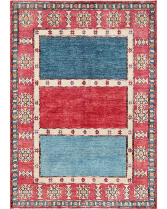 Kazak 5' 7" X 7' 10" Hand Knotted Wool Rug 5' 7" X 7' 10" (170 X 239) / Red / Wool