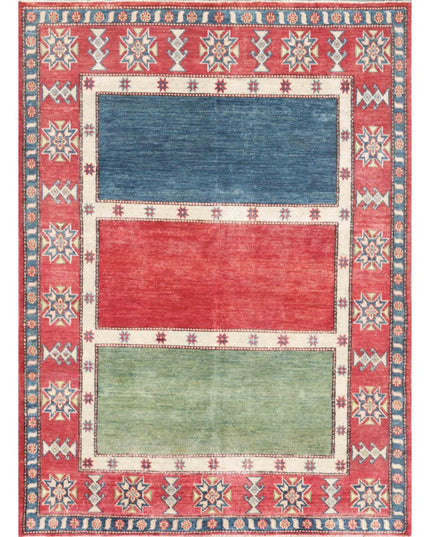 Kazak 5' 8" X 7' 10" Hand Knotted Wool Rug 5' 8" X 7' 10" (173 X 239) / Red / Wool
