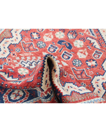 Kazak 3' 4" X 4' 4" Hand Knotted Wool Rug 3' 4" X 4' 4" (101 X 132) / Rust / Wool