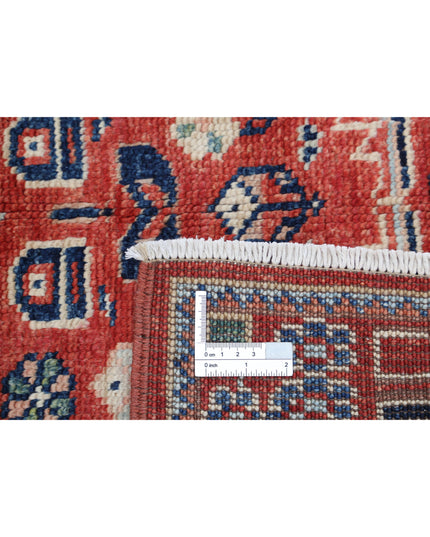 Kazak 3' 4" X 4' 4" Hand Knotted Wool Rug 3' 4" X 4' 4" (101 X 132) / Rust / Wool
