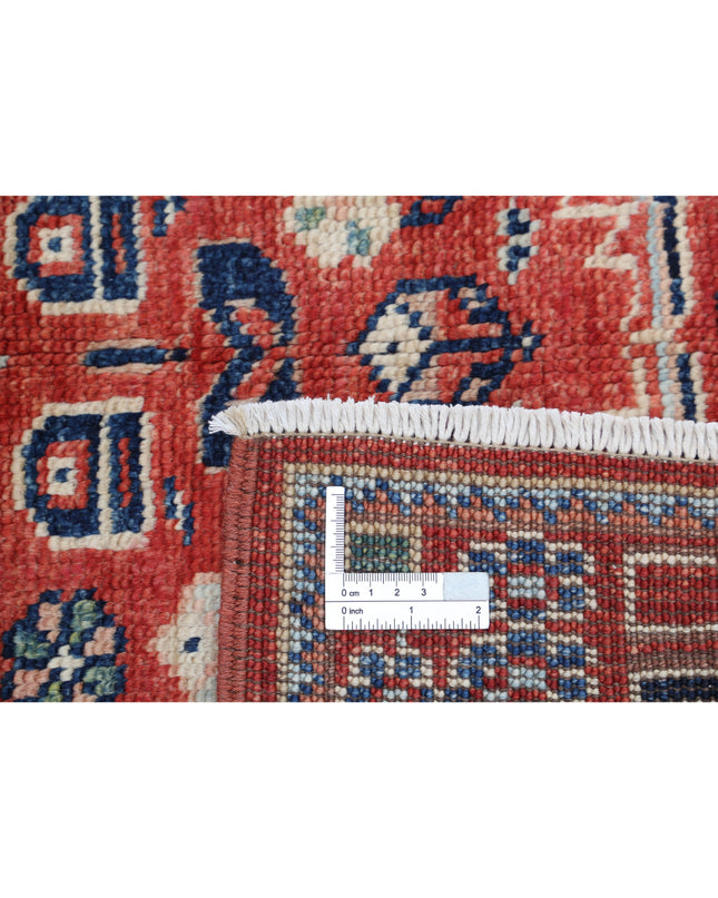 Kazak 3' 4" X 4' 4" Hand Knotted Wool Rug 3' 4" X 4' 4" (101 X 132) / Rust / Wool