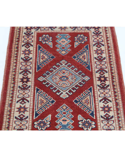 Kazak 2' 0" X 3' 0" Hand Knotted Wool Rug 2' 0" X 3' 0" (61 X 91) / Red / Wool