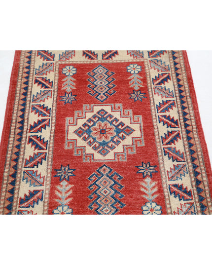 Kazak 2' 2" X 3' 4" Hand Knotted Wool Rug 2' 2" X 3' 4" (66 X 101) / Red / Wool