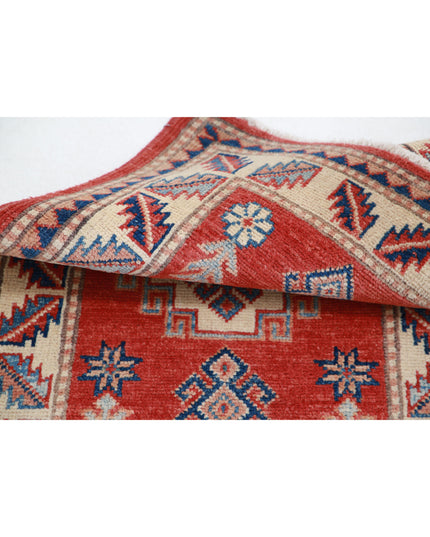 Kazak 2' 2" X 3' 4" Hand Knotted Wool Rug 2' 2" X 3' 4" (66 X 101) / Red / Wool