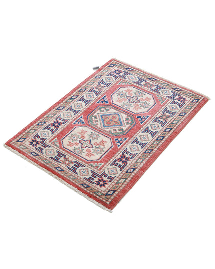 Kazak 2' 0" X 2' 10" Hand Knotted Wool Rug 2' 0" X 2' 10" (61 X 86) / Red / Wool