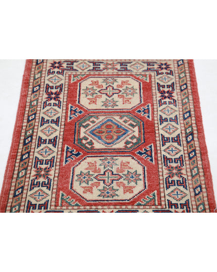 Kazak 2' 0" X 2' 10" Hand Knotted Wool Rug 2' 0" X 2' 10" (61 X 86) / Red / Wool