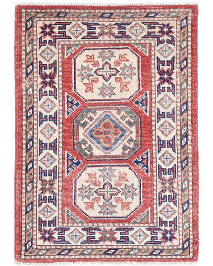 Kazak 2' 0" X 2' 10" Hand Knotted Wool Rug 2' 0" X 2' 10" (61 X 86) / Red / Wool