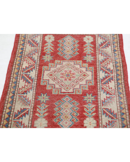 Kazak 2' 2" X 3' 7" Hand Knotted Wool Rug 2' 2" X 3' 7" (66 X 109) / Red / Wool