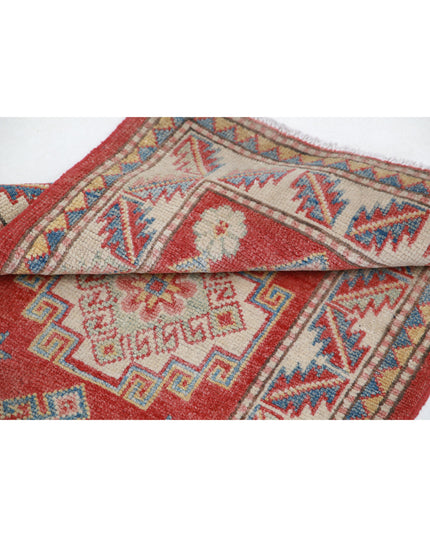 Kazak 2' 2" X 3' 7" Hand Knotted Wool Rug 2' 2" X 3' 7" (66 X 109) / Red / Wool