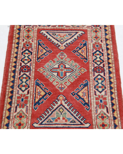Kazak 2' 1" X 3' 1" Hand Knotted Wool Rug 2' 1" X 3' 1" (63 X 94) / Red / Wool