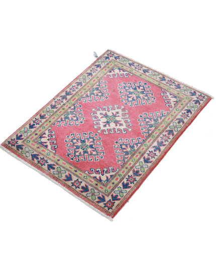 Kazak 2' 0" X 2' 8" Hand Knotted Wool Rug 2' 0" X 2' 8" (61 X 81) / Red / Wool