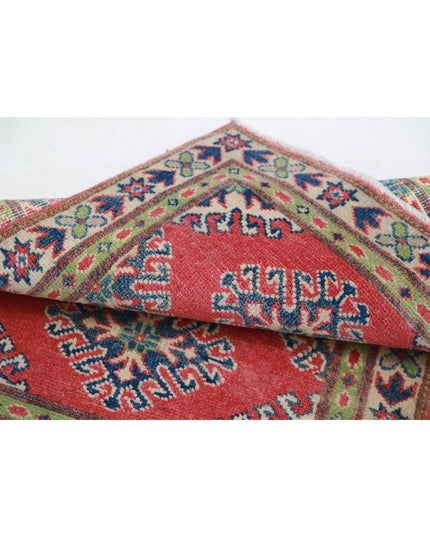 Kazak 2' 0" X 2' 8" Hand Knotted Wool Rug 2' 0" X 2' 8" (61 X 81) / Red / Wool