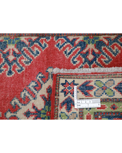 Kazak 2' 0" X 2' 8" Hand Knotted Wool Rug 2' 0" X 2' 8" (61 X 81) / Red / Wool