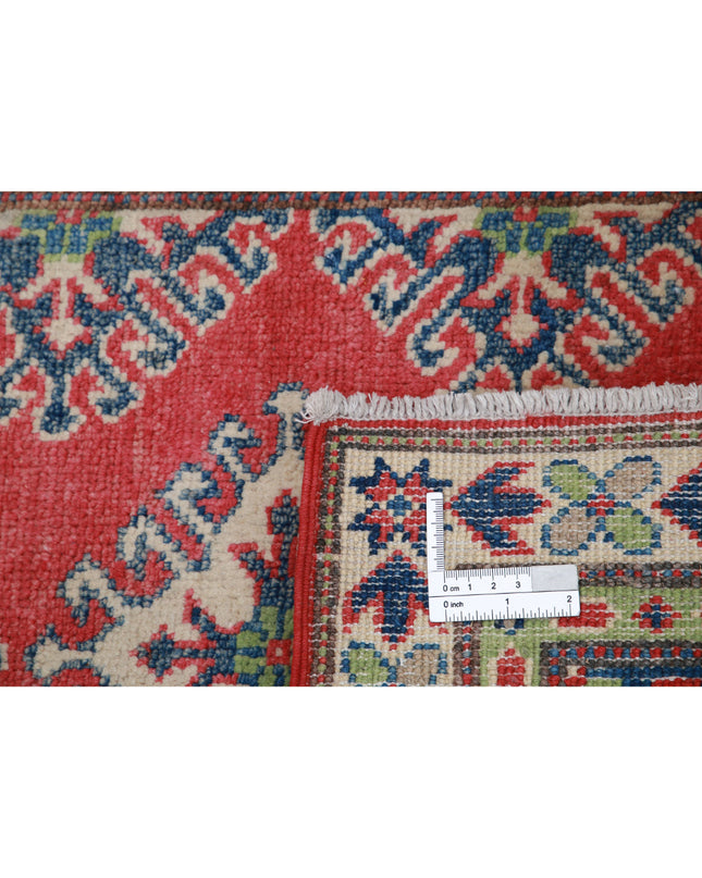 Kazak 2' 0" X 2' 8" Hand Knotted Wool Rug 2' 0" X 2' 8" (61 X 81) / Red / Wool