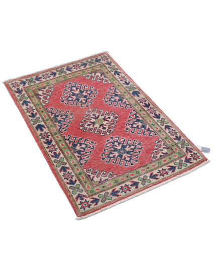 Kazak 1' 11" X 2' 9" Hand Knotted Wool Rug 1' 11" X 2' 9" (59 X 84) / Red / Wool