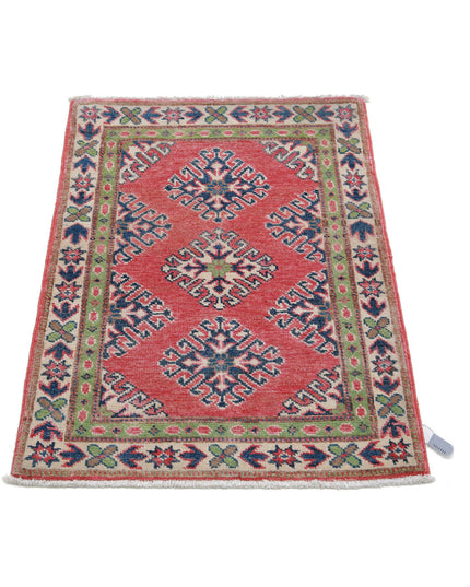 Kazak 1' 11" X 2' 9" Hand Knotted Wool Rug 1' 11" X 2' 9" (59 X 84) / Red / Wool