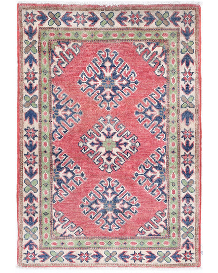 Kazak 1' 11" X 2' 9" Hand Knotted Wool Rug 1' 11" X 2' 9" (59 X 84) / Red / Wool