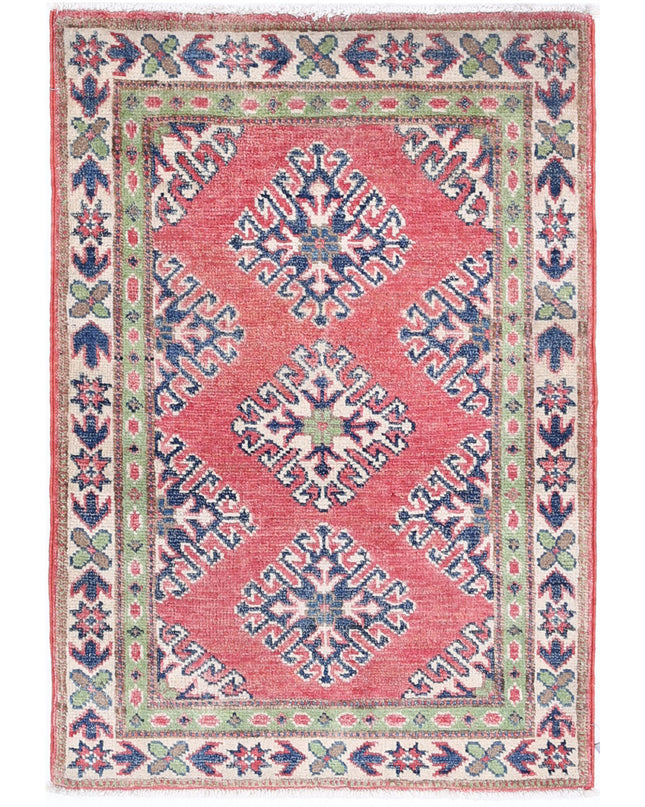 Kazak 1' 11" X 2' 9" Hand Knotted Wool Rug 1' 11" X 2' 9" (59 X 84) / Red / Wool