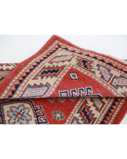 Kazak 2' 0" X 2' 10" Hand Knotted Wool Rug 2' 0" X 2' 10" (61 X 86) / Red / Wool