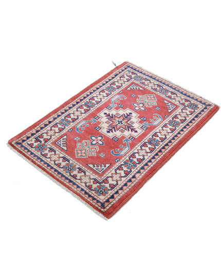 Kazak 2' 1" X 2' 10" Hand Knotted Wool Rug 2' 1" X 2' 10" (63 X 86) / Red / Wool