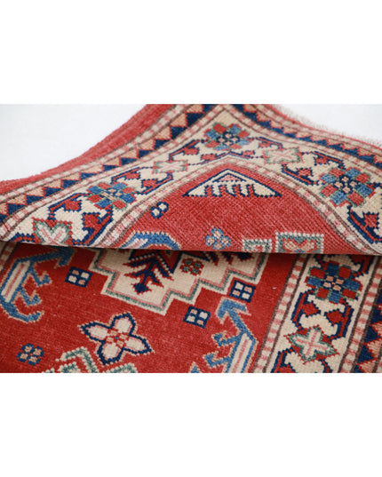 Kazak 2' 1" X 2' 10" Hand Knotted Wool Rug 2' 1" X 2' 10" (63 X 86) / Red / Wool