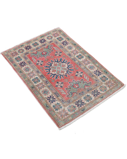 Kazak 2' 0" X 2' 9" Hand Knotted Wool Rug 2' 0" X 2' 9" (61 X 84) / Red / Wool