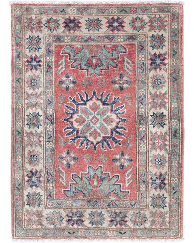 Kazak 2' 0" X 2' 9" Hand Knotted Wool Rug 2' 0" X 2' 9" (61 X 84) / Red / Wool
