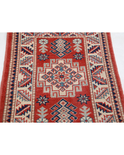 Kazak 2' 0" X 2' 10" Hand Knotted Wool Rug 2' 0" X 2' 10" (61 X 86) / Red / Wool