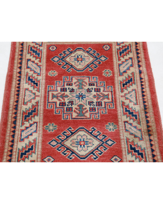Kazak 2' 0" X 2' 11" Hand Knotted Wool Rug 2' 0" X 2' 11" (61 X 89) / Red / Wool