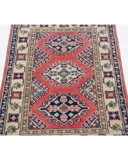 Kazak 1' 10" X 3' 0" Hand Knotted Wool Rug 1' 10" X 3' 0" (56 X 91) / Red / Wool