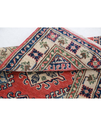 Kazak 1' 10" X 3' 0" Hand Knotted Wool Rug 1' 10" X 3' 0" (56 X 91) / Red / Wool