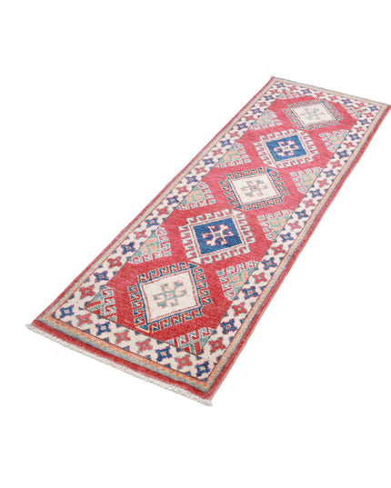 Kazak 1' 11" X 5' 10" Hand Knotted Wool Rug 1' 11" X 5' 10" (59 X 178) / Red / Wool