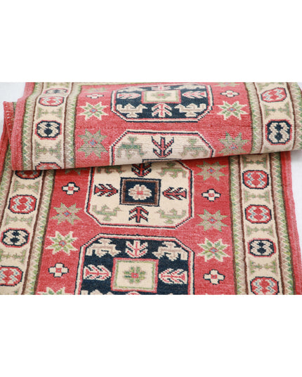 Kazak 2' 0" X 5' 9" Hand Knotted Wool Rug 2' 0" X 5' 9" (61 X 175) / Red / Wool