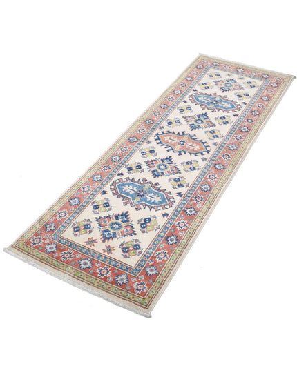 Kazak 2' 0" X 5' 11" Hand Knotted Wool Rug 2' 0" X 5' 11" (61 X 180) / Ivory / Wool