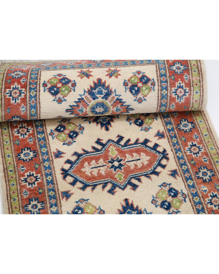Kazak 2' 0" X 5' 11" Hand Knotted Wool Rug 2' 0" X 5' 11" (61 X 180) / Ivory / Wool