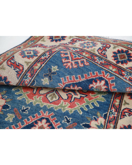 Kazak 2' 7" X 4' 1" Hand Knotted Wool Rug 2' 7" X 4' 1" (79 X 124) / Blue / Wool