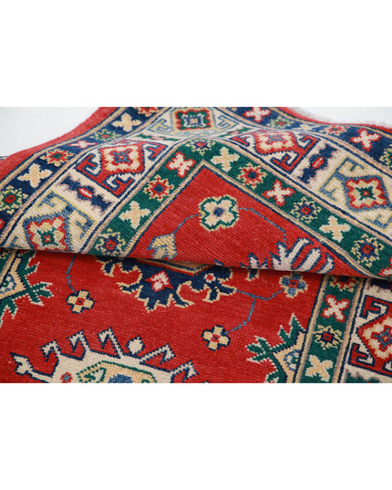 Kazak 2' 8" X 4' 2" Hand Knotted Wool Rug 2' 8" X 4' 2" (81 X 127) / Red / Wool