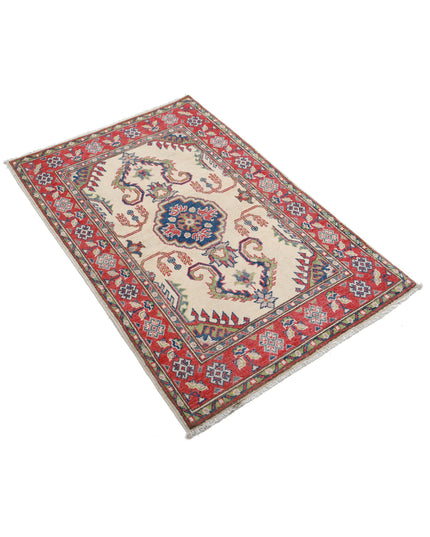 Kazak 2' 7" X 4' 0" Hand Knotted Wool Rug 2' 7" X 4' 0" (79 X 122) / Ivory / Wool