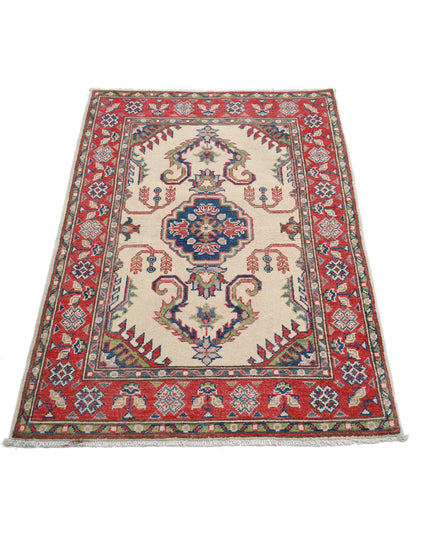 Kazak 2' 7" X 4' 0" Hand Knotted Wool Rug 2' 7" X 4' 0" (79 X 122) / Ivory / Wool