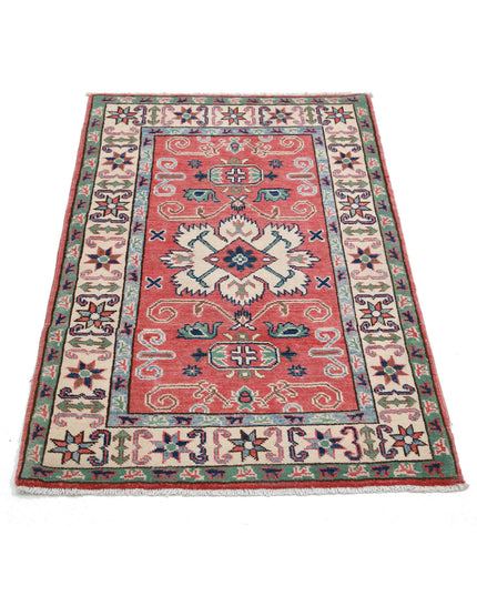 Kazak 2' 7" X 3' 11" Hand Knotted Wool Rug 2' 7" X 3' 11" (79 X 119) / Red / Wool